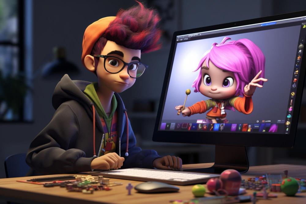 3D character animation render